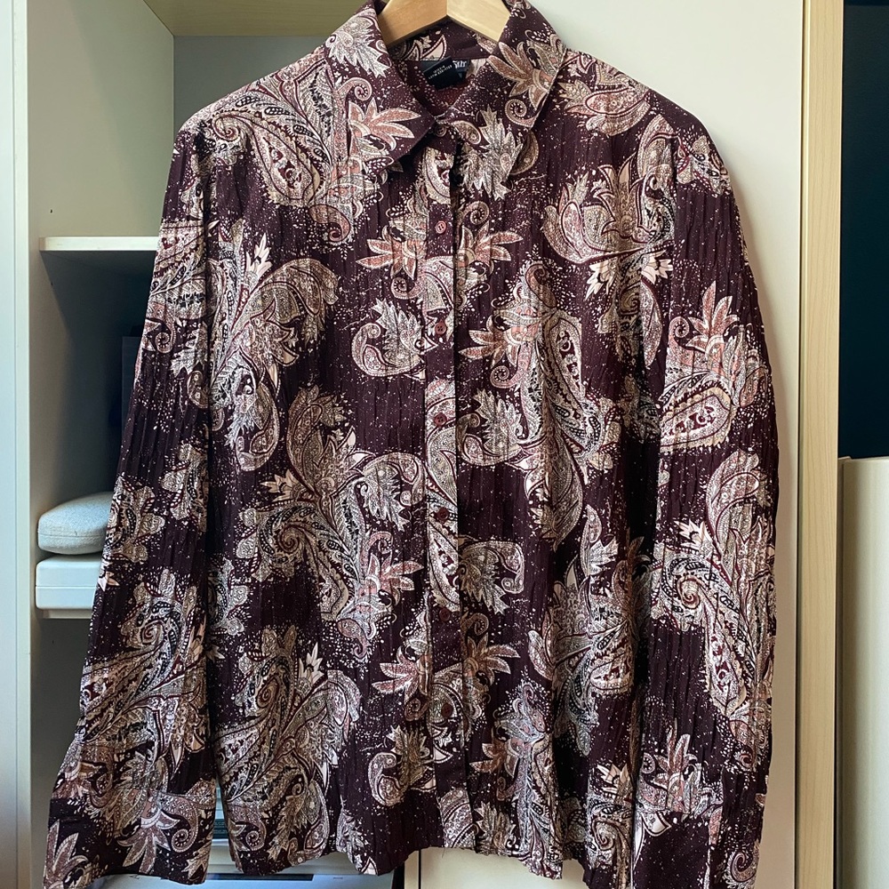 Vintage paisley button down shirt